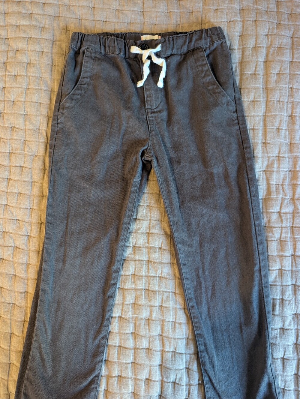 Me & Henry Boys Gray Drawstring Pants 7/8